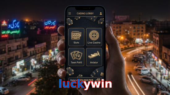 Main screen of Luckywin app page for PK players